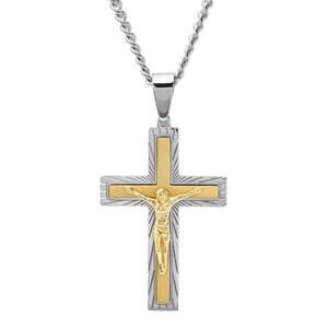 Crucifix Men's Stainless Steel Cross Pendant